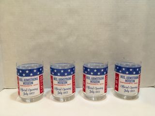4 Libbey Space Glasses Nasa Apollo 11 Neil Armstrong Museum Reserved 4 Carlton