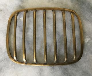 VINTAGE SOLID BRASS TOOTHBRUSH SOAP CUP HOLDER,  WALL MOUNT 3