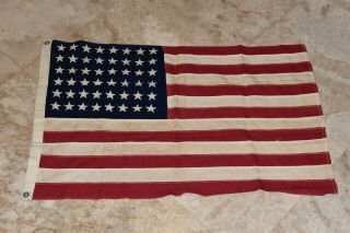 Vintage 48 Star United States Of America Nautical Flag - 22 X 34 Inches -