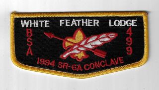 Oa 499 White Feather 1994 Conclave Sr - 6a S13 Flap Yel Bdr.  Four Rivers,  Ky [jb - 1