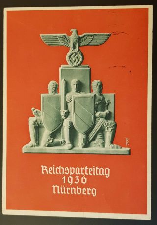 German Empire Third Reich Postcard Nuremberg Rally 1936