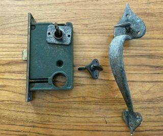 Vintage E - Z Mortise Entry Lock,  Handle,  Deadbolt Key