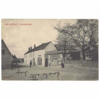 Thornham High Street,  Norfolk Postcard Postmark Kings Lynn 1905