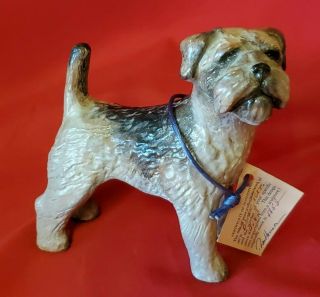 Ron Hevener 1983 Border Terrier Dog Figurine Limited Edition Signed Numbered