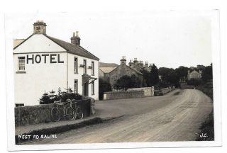 Ca.  1913 Real Photo Postcard,  West Road,  Hotel Saline,  Fife,  Scotland,  Orig