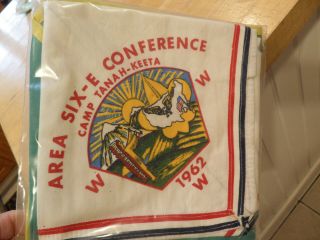 Vintage Bsa 1962 Camp Tanah - Keeta Area Six - E Conference Hankerchief