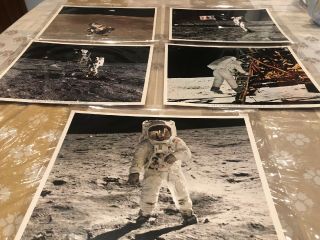 5 Nasa Apollo 11 " On The Moon " 8 X 10 Photos