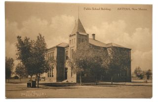 Artesia Nm Artesia Public School Building Postcard Pecos Valley Drug Co