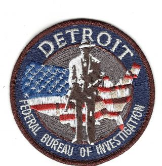 Michigan Police Patch Detroit Office Federal Bureau Of Investigation Fbi