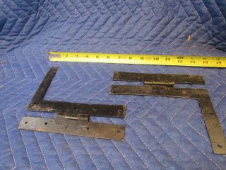 Early Forged Iron H & L Hinges Period Door Hardware Hinge