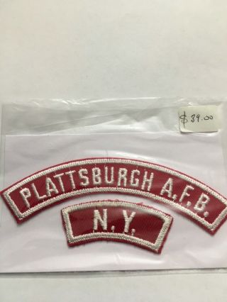 Plattsburgh A.  F.  B.  York Red & White 1/2 Strip