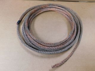 VINTAGE NOS BRAIDED COPPER LIGHTNING ROD GROUND CABLE - 32 FEET - 3/8 