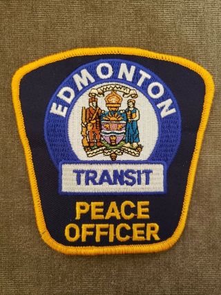 Edmonton Transit System Peace Officer Special Constable Patch Vintage