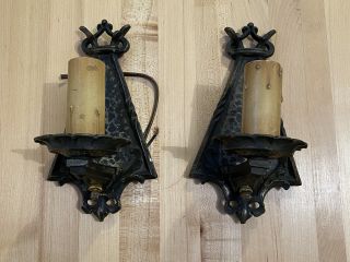 Vintage Gothic Style Wall Sconces (pair)