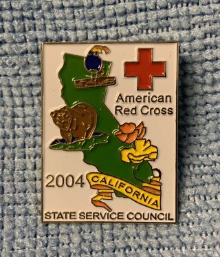 American Red Cross 2004 California State Service Council Pin Pinback