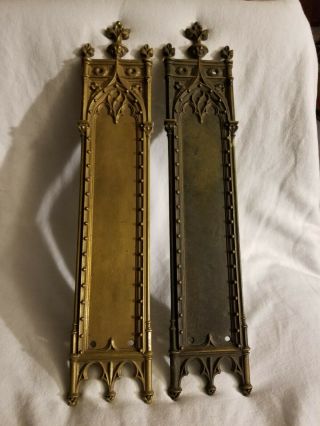 Vintage Ornate Door Push Plates