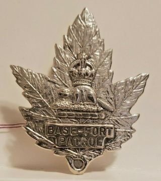 Vintage Kc 1950s Base - Fort Patrol Security Guard Cap Badge