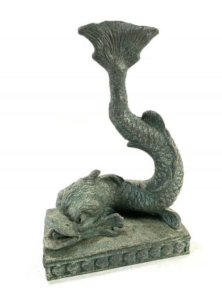 Vintage Koi Fish Fountain Sculpture•bronze•asian•pond•architectural•statue