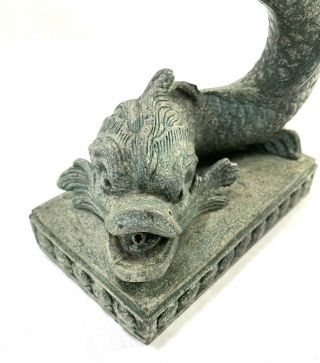 Vintage Koi Fish Fountain Sculpture•Bronze•Asian•Pond•Architectural•Statue 2
