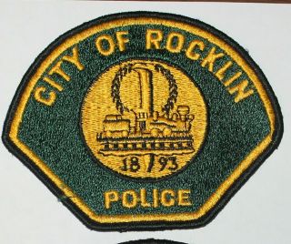 Very Old City Of Rocklin Police Placer County California Train Ca Vintage Patch
