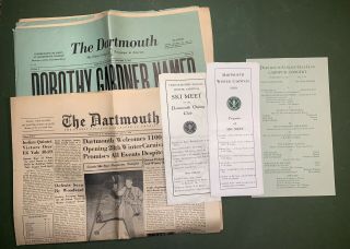Vintage Ephemera Dartmouth College,  Ski Outing Club Winter Carnival Newspapers
