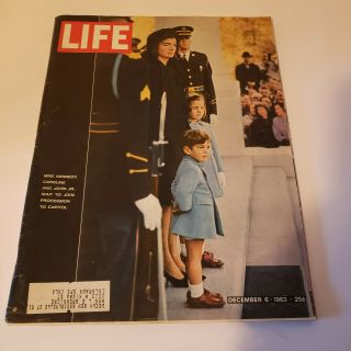 Set Of 3 Vintage Life Magazines Jfk John F.  Kennedy Funeral Jackie Caroline Jfk