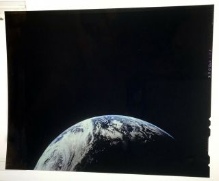 Apollo 4 / Orig 4x5 Nasa Issued Transparency - View Of Earth From Spacecraft