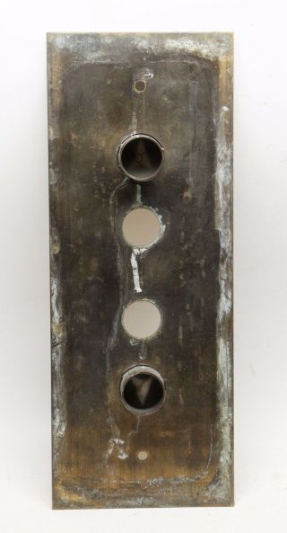 Vintage Polished Brass Elevator Button Plate 2