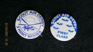 Air Scout Air Derby Pin Back Buttons