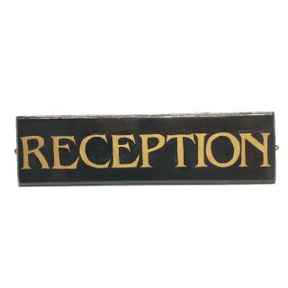 Old Vintage Hand Painted Wooden Reception Sign (freep&p)