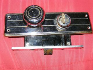 Chrome Art Deco Antique Vintage Corbin Mortise Entry Door Lock Set Key Knob 2