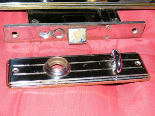 Chrome Art Deco Antique Vintage Corbin Mortise Entry Door Lock Set Key Knob 3