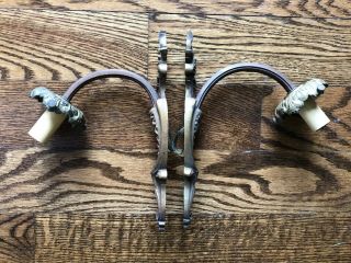 Antique Bronze Wall Sconce Set Of 2