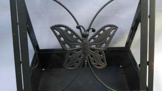 Vintage Victorian Style Metal and Glass Terrarium Window Planter Butterfly 2