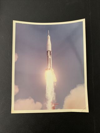 Nasa Apollo Saturn S - 1 - B As 201 Launch 8x10 Press Photo 2 - 26 - 1966 Color