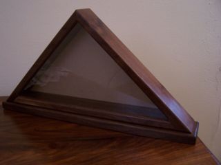 Walnut Flag Display Case For A 4 X 6 Ft.  Flag Usa Made