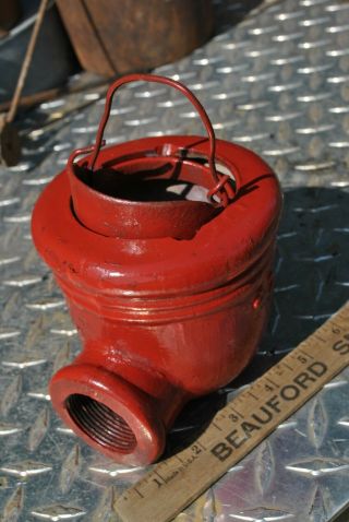 Vintage Red 47 Cast Iron Antique Hand Water Well Pump Water Conductor Cup