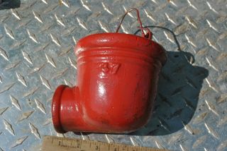 Vintage Red 47 Cast Iron Antique Hand Water Well Pump Water Conductor Cup 2