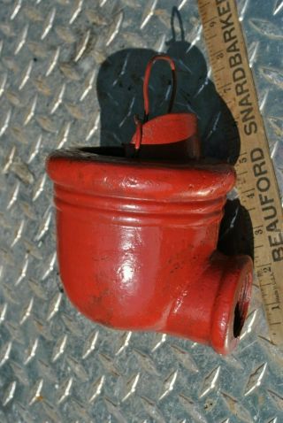 Vintage Red 47 Cast Iron Antique Hand Water Well Pump Water Conductor Cup 3