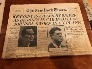 Vintage Newspapers (4) Jfk John F Kennedy Assassination And (2) Jfk,  Jr Lost