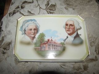 Martha And George Washington Collector Small Tray/dish Made In Germany