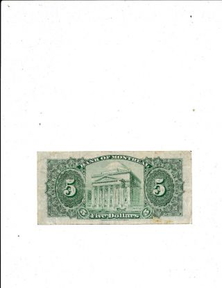 Bank Of Montreal 5 Dollars 1938