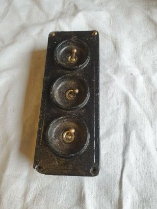 Crabtree Vintage Industrial 3 Gang Light Switch