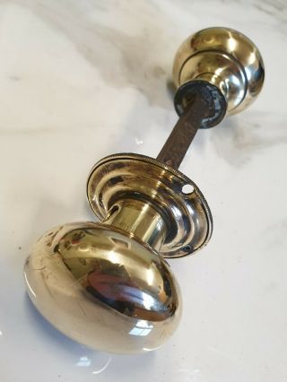 Antique Brass Door Knobs With Single Back Plate