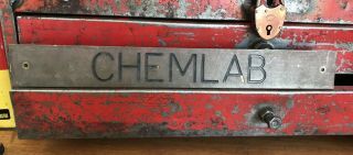 Vintage Chemist Lab Collabridge Sign Cast Bronze Brass Industrial Display Prop