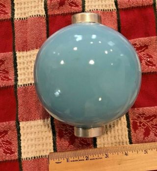 Plain Round Robins Egg Light Blue Glass Antique Lightning Rod Ball 2