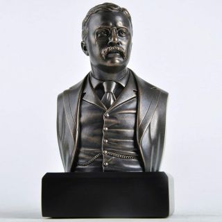 President Theodore Roosevelt Historical Bust Statue Sculpture