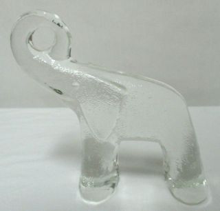 Kosta Boda By Erik Höglund Glass Elephant Zoo Series Sculpture Vintage 1970 
