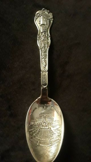1904 Louisiana Purchase (st Louis Worlds Fair) Official Sterling Souvenir Spoon