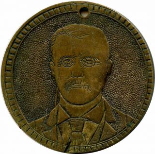 1904 Teddy Theodore Roosevelt Charles Fairbanks Mores Political Campaign Token